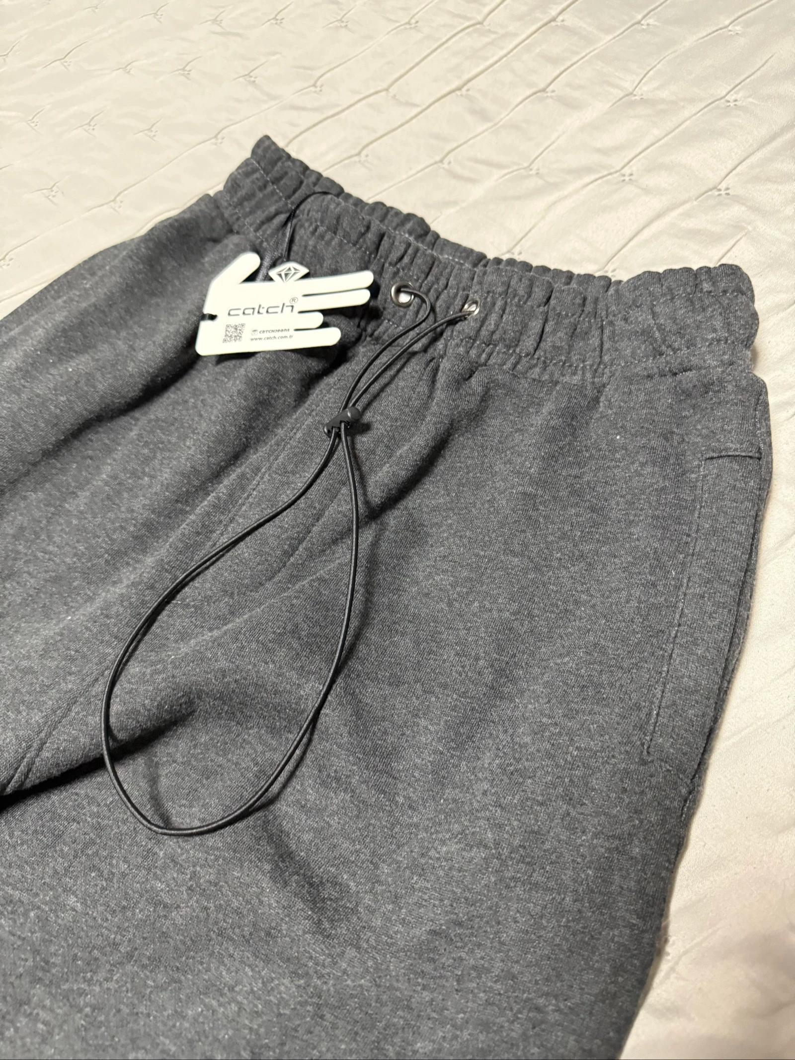 Donkere grijze cargo joggingbroek met label "catch" – photo 6